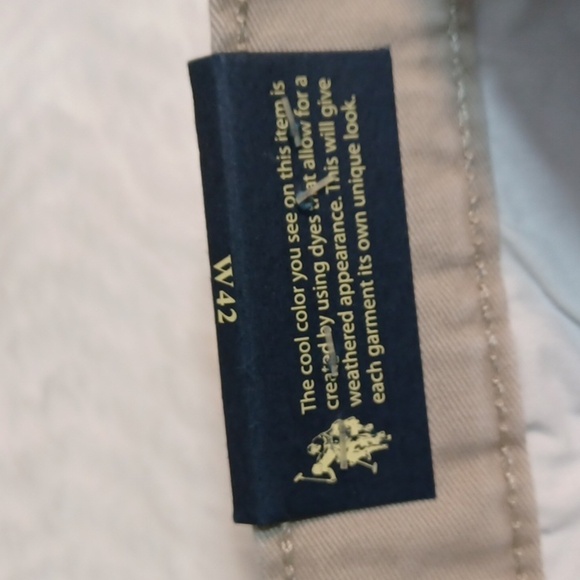 Mens US Polo Tan Cotton Cuffed Belted Shorts NWT 42 / 22 L - Picture 8 of 9